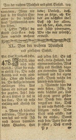 XL. Von der wahren Weisheit und göttlichen Einfalt