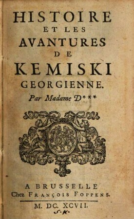 Histoire et les avantures de Kenunski georgienne