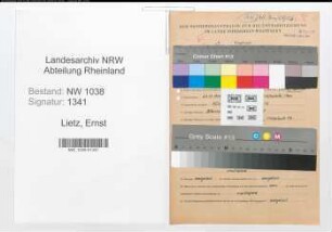 Entnazifizierung Ernst Lietz , geb. 23.11.1901 (Lehrer)