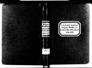 Bruggen-Waldhausen, Bräunlingen VS; Katholische Gemeinde: Standesbuch 1810-1870