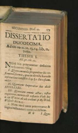 Dissertatio Duodecima.