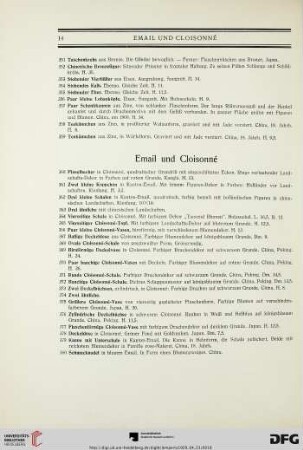 Email und Cloisonné (Nr. 360-380)