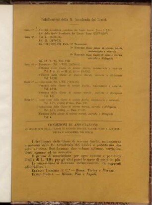 Pubblicazioni della R. Accademia dei Lincei