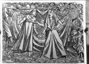 Totentanz I : Totentanz I. Holzschnitt; 260 x 355 mm (Bildgröße) (1921; E. Barlach)