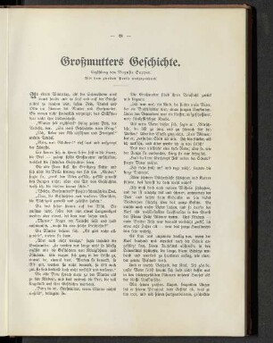 Großmutters Geschichte.