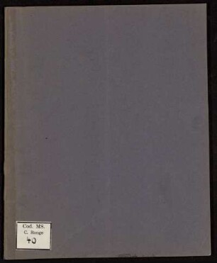 Graphische Methoden. [Teil 1] [Vorlesungsmanuskript], Göttingen, 1907 - 1908 : Graphische Methoden, insbesondere graphische Statik