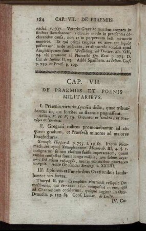 Cap. VII. De Praemiis Et Poenis Militaribus – Cap. VIII. De Militia Nauali