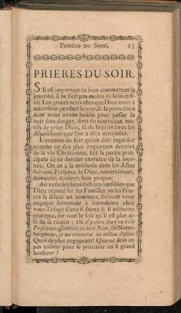 Prieres du Soir.