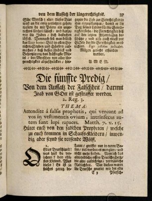 37-45, Die fuenffte Predig