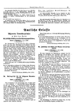 Selbstherstellung von Einrichtungsgegenständen : [Allgemeine Verwaltungssachen] ; [Für das Reich] ; [Amtliche Erlasse] ; [Amtlicher Teil]