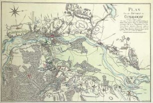 WHK 25 Deutscher Siebenjähriger Krieg 1756-1763: Plan der Schlacht bei Kunersdorf, 12. August 1759