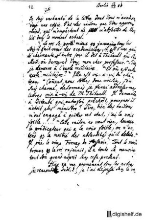 18: Brief von Johannes Müller an Johann Wilhelm Ludwig Gleim