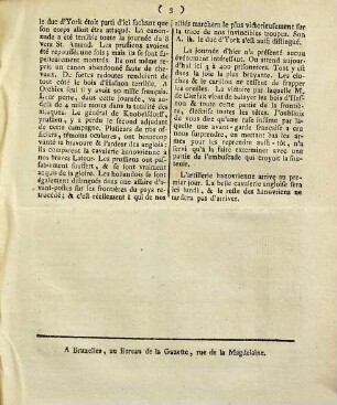 Gazette des Pays-Bas. Supplément extraordinaire à la Gazette des Pays-Bas. 1793, Nr. 8 (13. Mai)