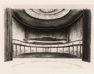 Staatstheater Kassel: Foto von Inv.Nr. 35789 (ohne Überschrift): Perspektivische Ansicht Zuschauerraum