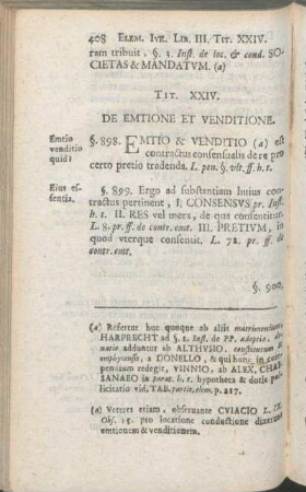 Tit. XXIV. De Emtione Et Venditione.