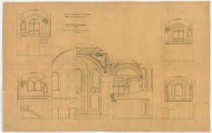 Thiersch, Friedrich von; Ludwigsburg; Garnisonkirche - Schnitte