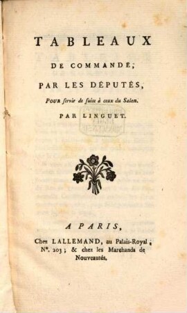 Tableaux de commande par les députés