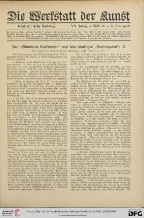 Der "Münchener Kunstverein" und seine künftigen "Vereinsgaben", 2