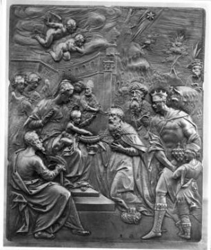 Relief: Anbetung der Heiligen drei Könige