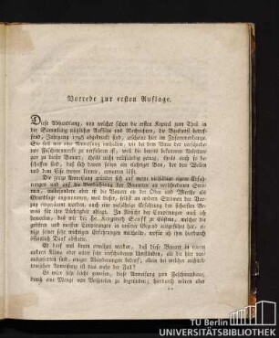 Vorrede zur ersten Auflage. Vorrede zur zweiten Auflage.