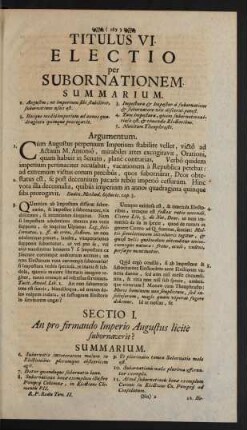 Titulus VI. Electio per Subornationem
