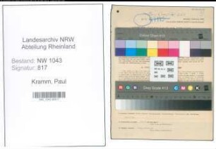 Entnazifizierung Paul Kramm , geb. 17.08.1898 (Beamter)