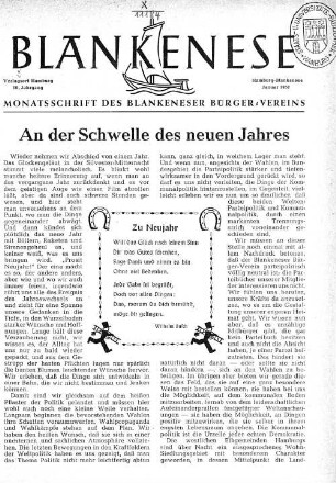 An der Schwelle des neuen Jahres