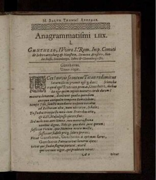 Anagrammatismi LIIX.