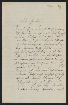 219r-220v, Brief: Tübingen den 19. Juli 1876