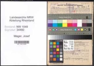 Entnazifizierung Josef Mager , geb. 17.01.1910 (Buchhalter)