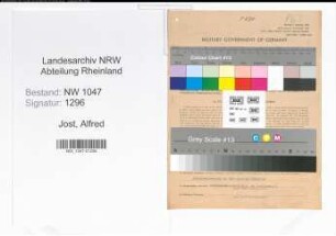 Entnazifizierung Alfred Jost , geb. 30.09.1899 (Polizist)