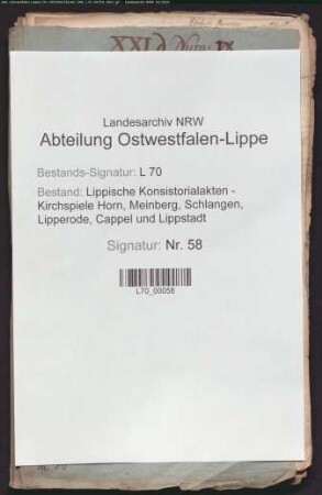 Bestellung der Armenprovisoren