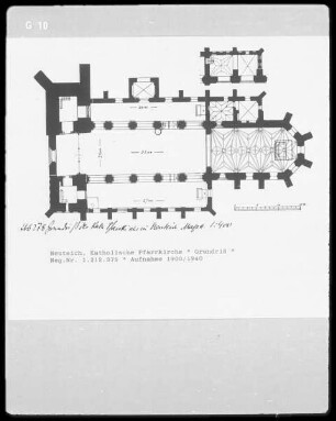 Grundriss der Katholischen Pfarrkriche