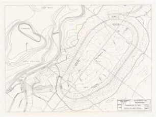 Pumpspeicherwerk, Berlin Schinkelwettbewerb 1964: Grundriss des oberen Stausees 1:2000