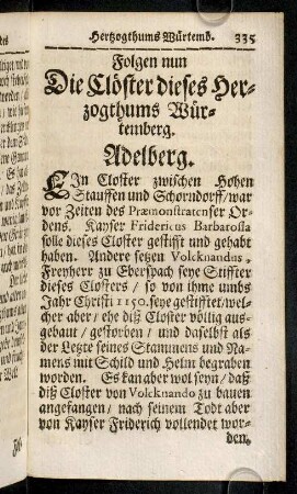 335-374, Folgen nun Die Clöster dieses Herzogthums