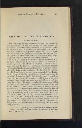 Essential Factors in Recruiting