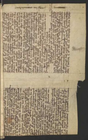 Pergamentfragment um 1300 mit Sermones