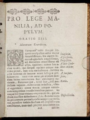 Pro Lege Manilia, Ad Populum. Oratio XIII.