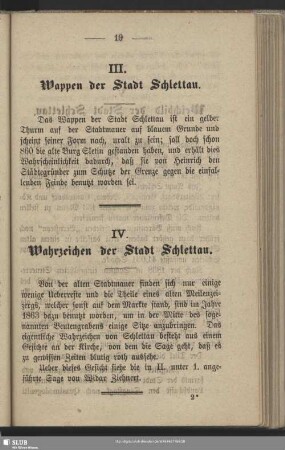 III. Wappen der Stadt Schlettau