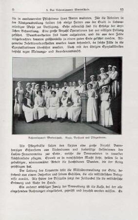 Reservelazarett Werderschule. Ärzte, Vorstand und Pflegerinnen.