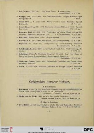 Oelgemälde neuerer Meister (Nr. 27-151)
