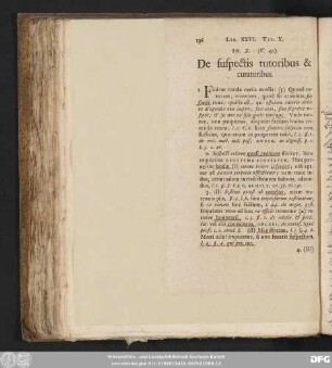 Tit. X. (V. 43.) De suspectis tutoribus & curatoribus.