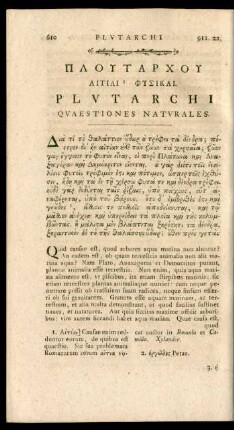 Plutarchi Quaestiones Naturales