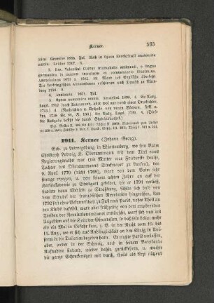 1911. Kerner (Johann Georg).