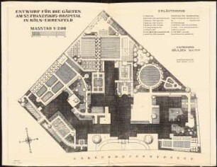 Gartenanlage St. Franziskus-Hospital, Köln: Lageplan 1:200