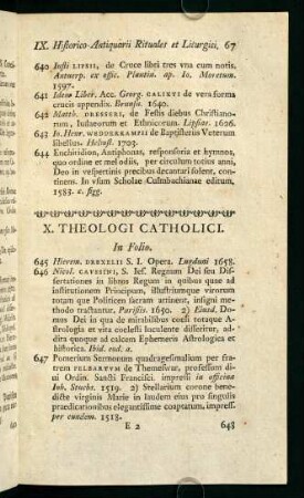 X. Theologici Catholici