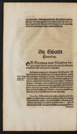 Die Sibendt Hauptfrag.