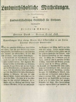 Dritter Band. - Drittes Stück 1828.
