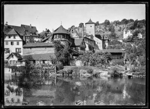 Schwäbisch-Hall. Blick über den Kocher zur Altstadt