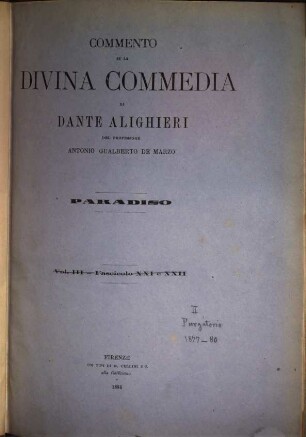 Commento su la Divina Commedia di Dante Alighieri, 2. Il purgatorio